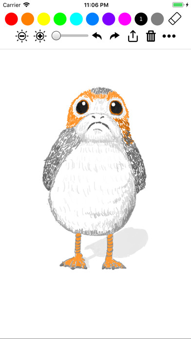 Emulate iPhone app Super Simple Draw using MyAndroid