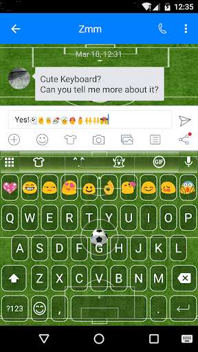 Run android online APK Super Soccer Emoji Keyboard from MyAndroid or emulate Super Soccer Emoji Keyboard using MyAndroid
