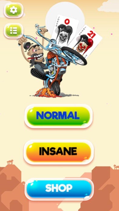 Emulate iPhone app Super Solitaire 21 to Zero using MyAndroid