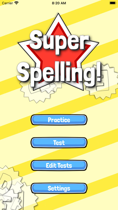 Emulate iPhone app Super Spelling Test using MyAndroid