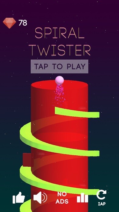 Emulate iPhone app Super Spiral Tower - Rolling Swirly castle using MyAndroid