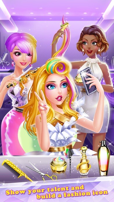 Emulate iPhone app Superstar Hair Salon ~ Girls using MyAndroid