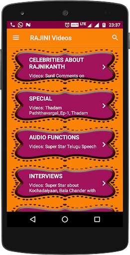 Run android online APK Superstar RAJINI Videos from MyAndroid or emulate Superstar RAJINI Videos using MyAndroid