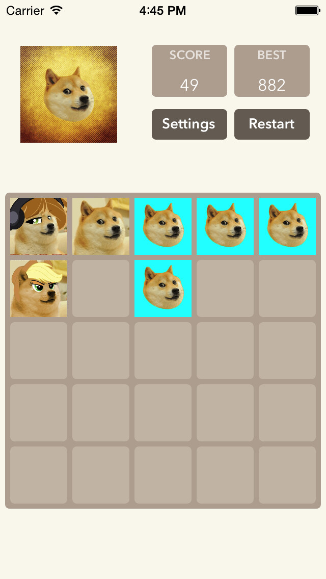 Emulate iPhone app Super Swip and Slide 2048 Tiles Number Game for Doge Version using MyAndroid Emulate iPhone app Super Swip and Slide 2048 Tiles Number Game for Doge Version using MyAndroid