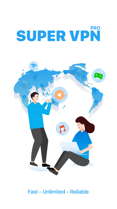 Emulate iPhone app SuperVPN Pro - Fast VPN Shield using MyAndroid