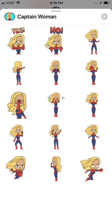 Emulate iPhone app Super Woman Hero Cute Stickers using MyAndroid Emulate iPhone app Super Woman Hero Cute Stickers using MyAndroid