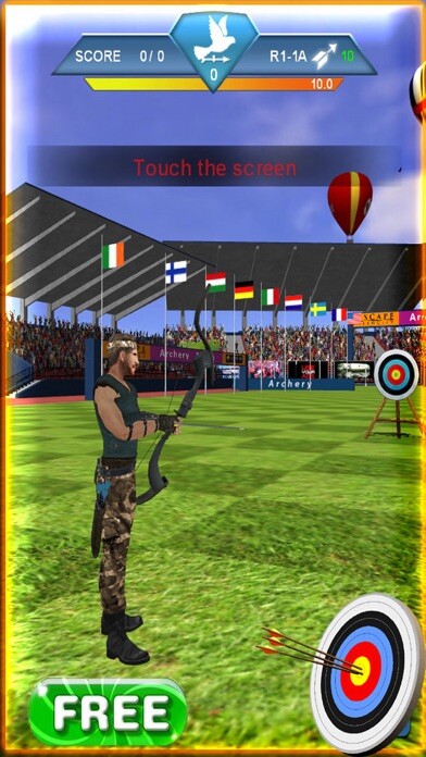 Emulate iPhone app Supper Archery Hit Bow using MyAndroid