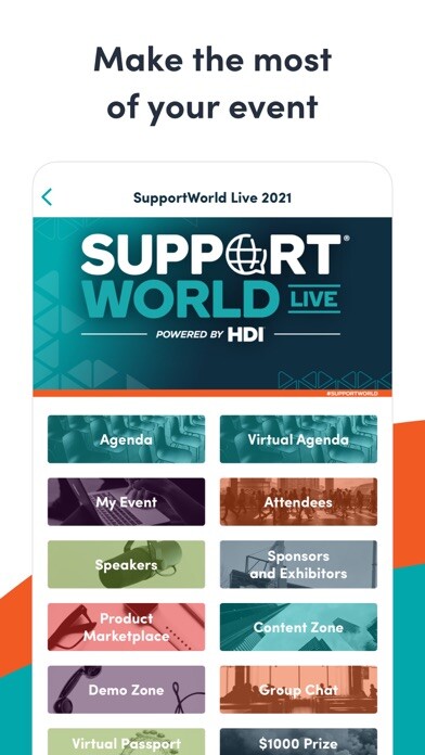 Emulate iPhone app SupportWorld Live 2021 using MyAndroid