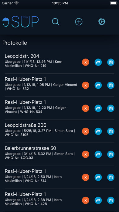Emulate iPhone app SUP - Wohnungsübergabe using MyAndroid