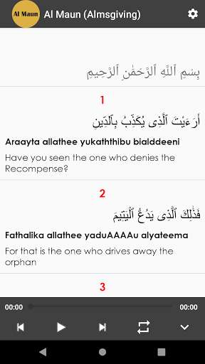 Run android online APK Surah Al Maaun (Almsgiving) from MyAndroid or emulate Surah Al Maaun (Almsgiving) using MyAndroid