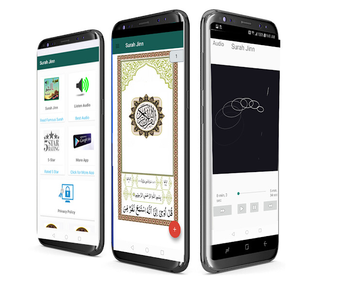 Run android online APK Surah jinn with reading+listen from MyAndroid or emulate Surah jinn with reading+listen using MyAndroid