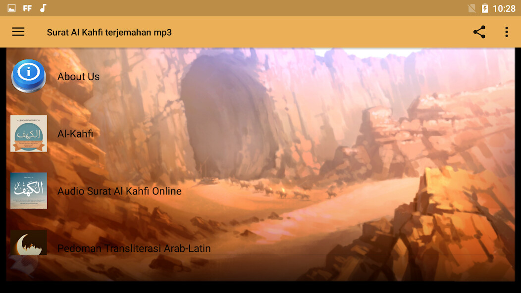 Run android online APK Surat Al Kahfi MP3 offline from MyAndroid or emulate Surat Al Kahfi MP3 offline using MyAndroid Run android online APK Surat Al Kahfi MP3 offline from MyAndroid or emulate Surat Al Kahfi MP3 offline using MyAndroid