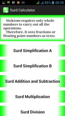 Emulate Android APK Surd Calculator Emulate Android APK Surd Calculator