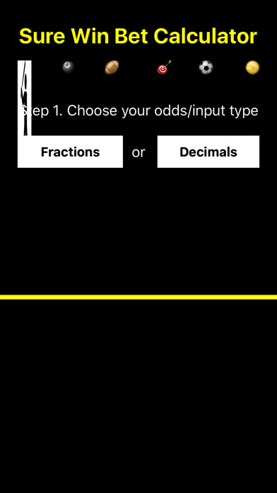 Emulate iPhone app Sure Win Bet Calculator using MyAndroid