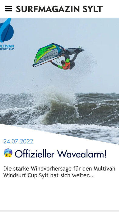 Emulate iPhone app Surfmagazin Sylt using MyAndroid