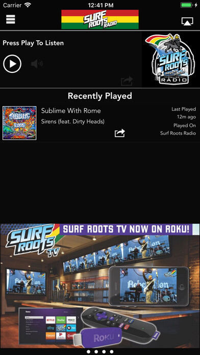 Emulate iPhone app Surf Roots Online Radio using MyAndroid Emulate iPhone app Surf Roots Online Radio using MyAndroid