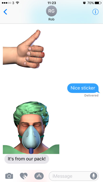 Emulate iPhone app Surgeon Simulator Stickers using MyAndroid Emulate iPhone app Surgeon Simulator Stickers using MyAndroid
