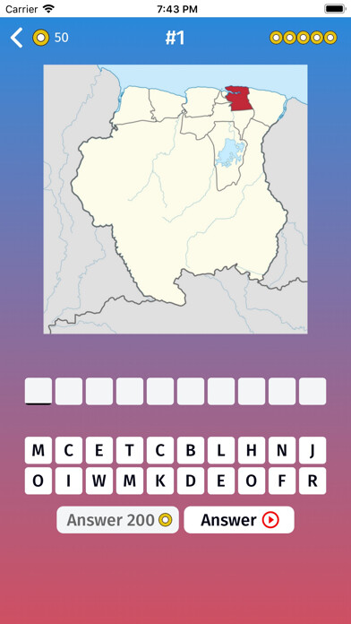 Emulate iPhone app Suriname: Provinces Quiz Game using MyAndroid Emulate iPhone app Suriname: Provinces Quiz Game using MyAndroid