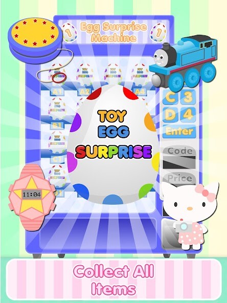 Emulate iPhone app Surprise Eggs Vending Machine using MyAndroid