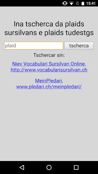 Run android online APK Sursilvan Romansh-German dict from MyAndroid or emulate Sursilvan Romansh-German dict using MyAndroid Run android online APK Sursilvan Romansh-German dict from MyAndroid or emulate Sursilvan Romansh-German dict using MyAndroid
