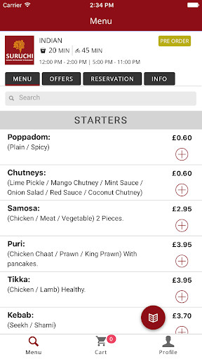 Run android online APK Suruchi Restaurant from MyAndroid or emulate Suruchi Restaurant using MyAndroid