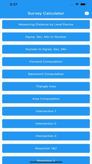 Emulate iPhone app Survey Advanced Calculator using MyAndroid