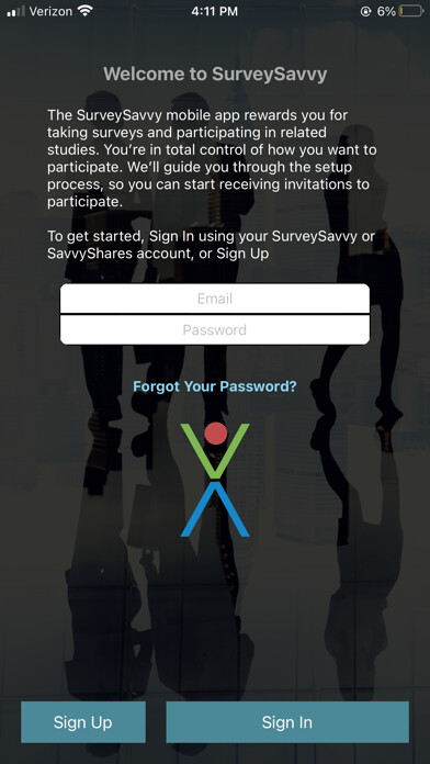 Emulate iPhone app SurveySavvy Mobile using MyAndroid