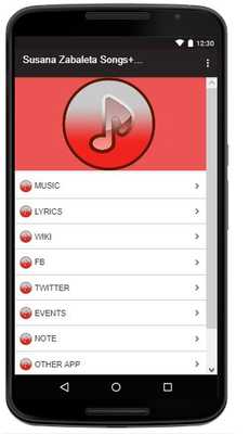 Emulate Android APK Susana Zabaleta Songs+Lyrics