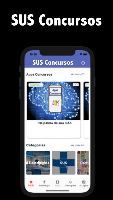Emulate iPhone app SUS Concursos using MyAndroid