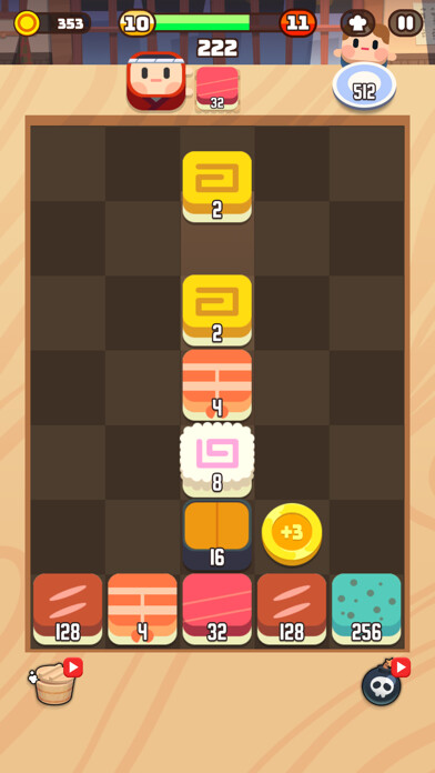 Emulate iPhone app Sushi Drop : Merge Puzzle using MyAndroid Emulate iPhone app Sushi Drop : Merge Puzzle using MyAndroid