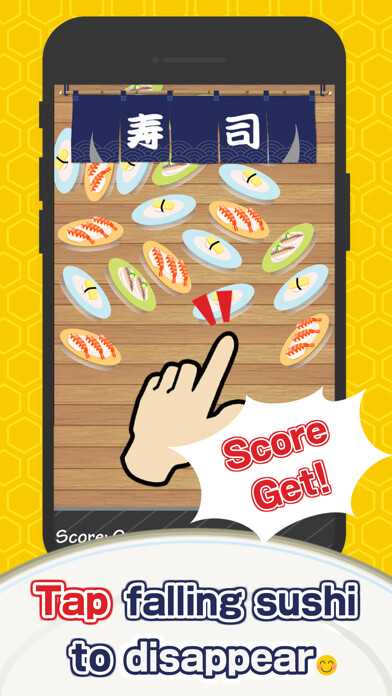 Emulate iPhone app Sushi Eater - falling Sushi using MyAndroid Emulate iPhone app Sushi Eater - falling Sushi using MyAndroid