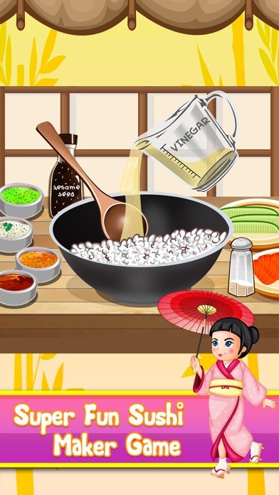 Emulate iPhone app Sushi Food Maker Cooking Kid Game (Girls & Boys) using MyAndroid