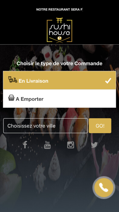 Emulate iPhone app Sushi House Strasbourg using MyAndroid Emulate iPhone app Sushi House Strasbourg using MyAndroid