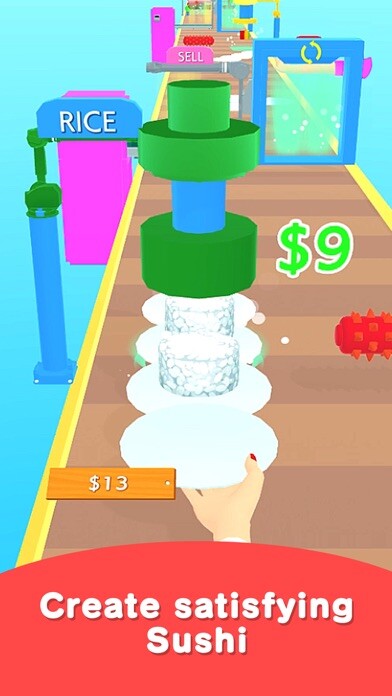 Emulate iPhone app Sushi Stack 3D using MyAndroid