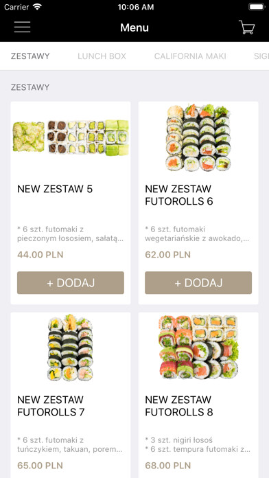 Emulate iPhone app Sushi Today using MyAndroid