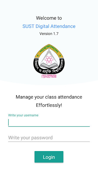 Run android online APK SUST Digital Attendance from MyAndroid or emulate SUST Digital Attendance using MyAndroid