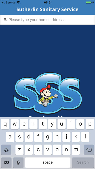 Emulate iPhone app Sutherlin Sanitary Service using MyAndroid