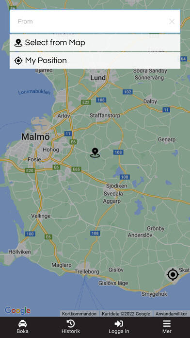 Emulate iPhone app Sveataxi Skåne using MyAndroid Emulate iPhone app Sveataxi Skåne using MyAndroid