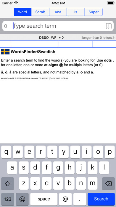 Emulate iPhone app Svenska Words Finder PRO using MyAndroid Emulate iPhone app Svenska Words Finder PRO using MyAndroid