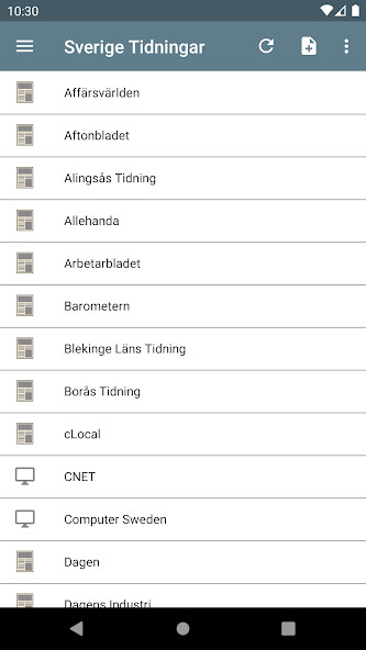 Run android online APK Sverige Tidningar from MyAndroid or emulate Sverige Tidningar using MyAndroid