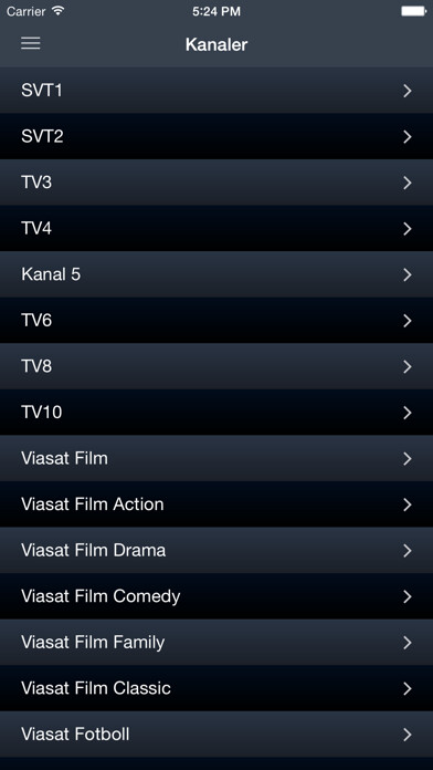 Emulate iPhone app Sverige TV Guide using MyAndroid Emulate iPhone app Sverige TV Guide using MyAndroid