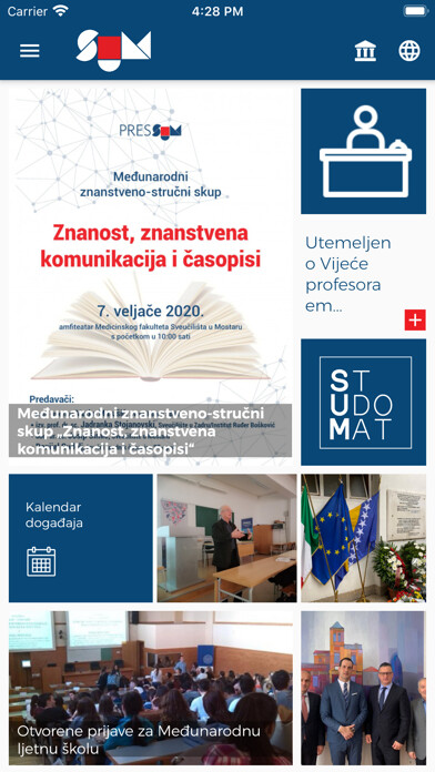 Emulate iPhone app Sveučiliste u Mostaru - SUM using MyAndroid Emulate iPhone app Sveučiliste u Mostaru - SUM using MyAndroid