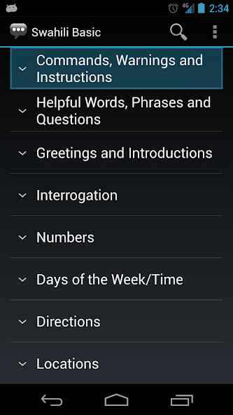 Run android online APK Swahili Basic Phrases from MyAndroid or emulate Swahili Basic Phrases using MyAndroid