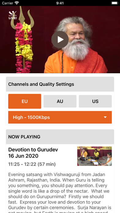 Emulate iPhone app Swamiji TV using MyAndroid Emulate iPhone app Swamiji TV using MyAndroid