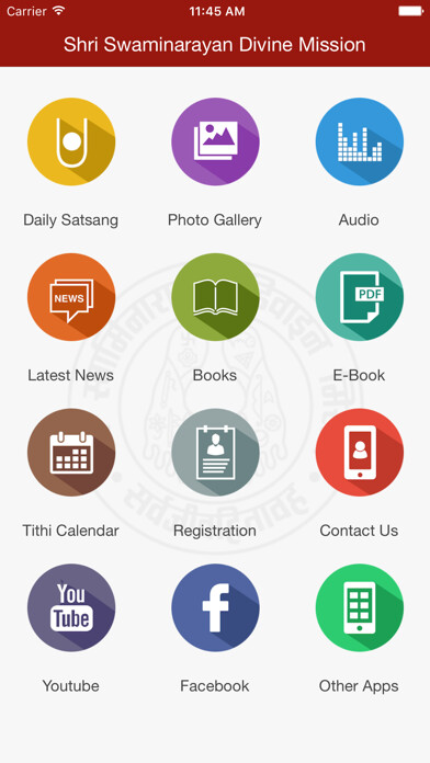 Emulate iPhone app Swaminarayan Divine Mission using MyAndroid