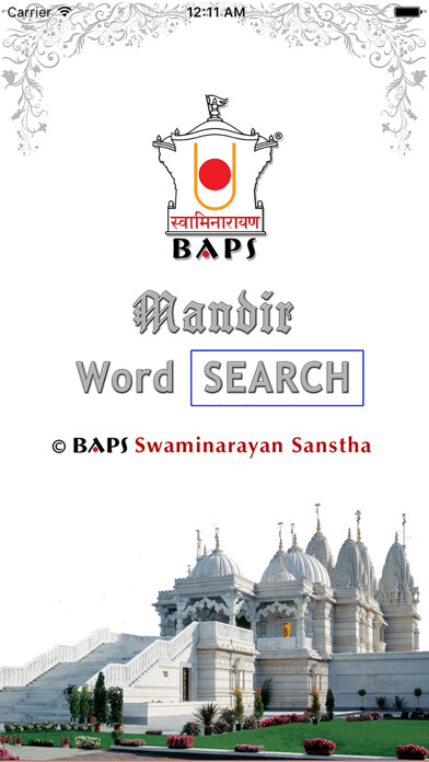 Emulate iPhone app Swaminarayan Mandir Word Search using MyAndroid Emulate iPhone app Swaminarayan Mandir Word Search using MyAndroid