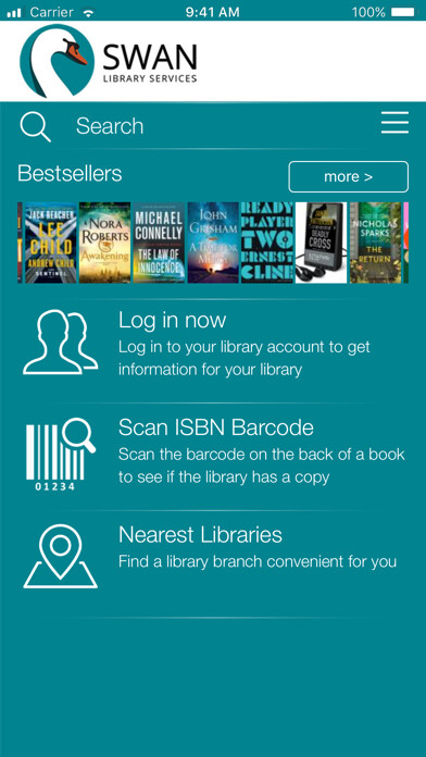 Emulate iPhone app SWAN Libraries App using MyAndroid