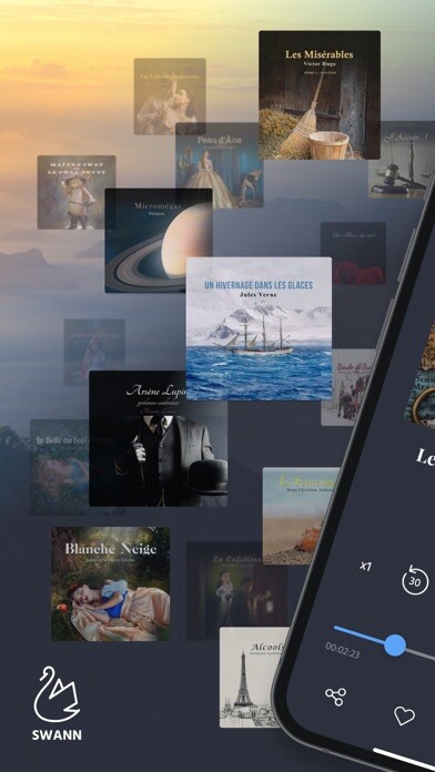Emulate iPhone app Swann – Livres Audio using MyAndroid