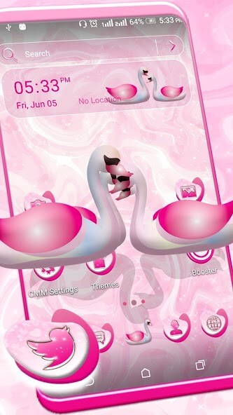 Run android online APK Swan Pink Love Launcher Theme from MyAndroid or emulate Swan Pink Love Launcher Theme using MyAndroid