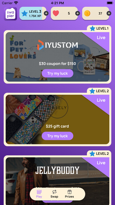 Emulate iPhone app Swapier: Win Exclusive Coupons using MyAndroid Emulate iPhone app Swapier: Win Exclusive Coupons using MyAndroid
